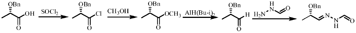 Method for Synthesizing (s)-n'-(2-benzyloxypropylene)formylhydrazide