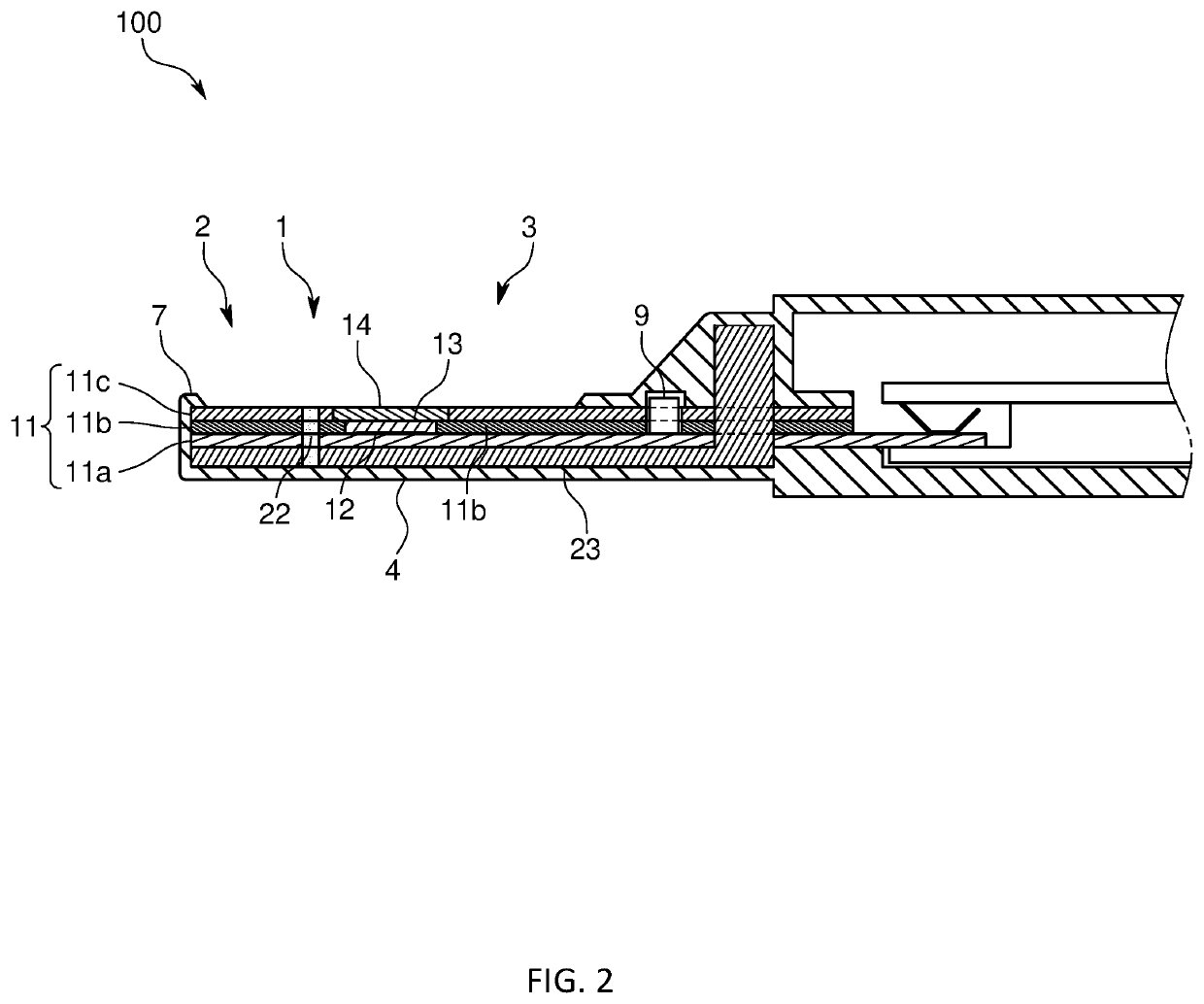 Calcium ion concentration measuring device