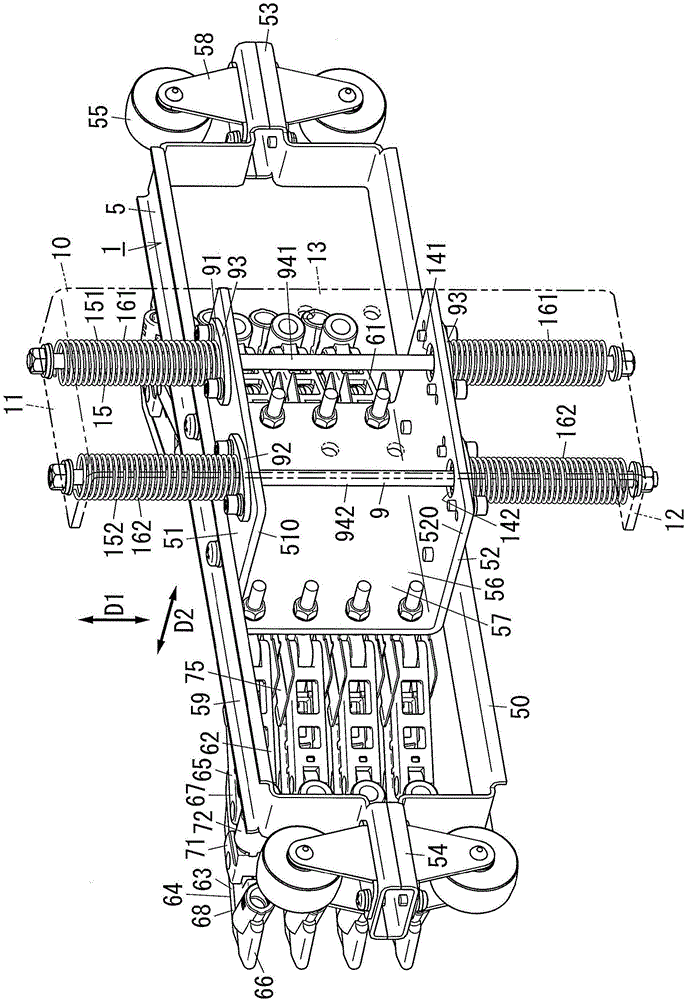 Current collection device and electric power transmission system