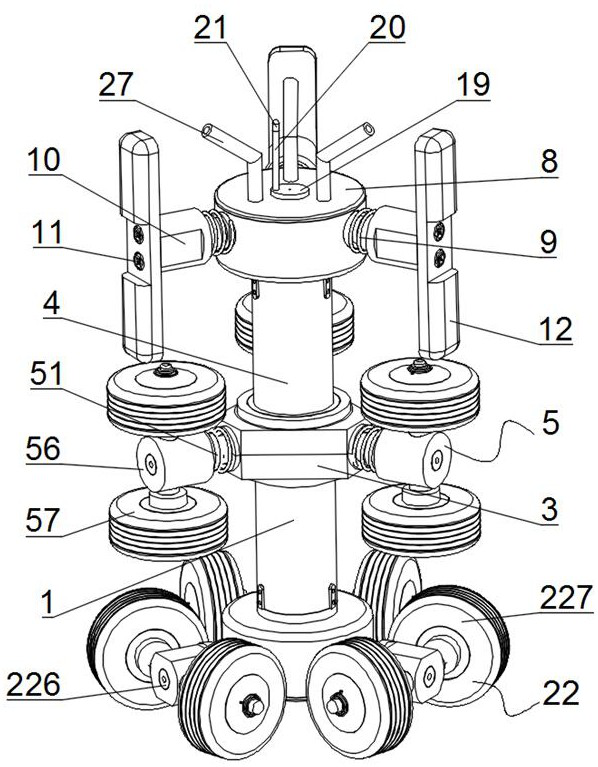 Sweeping and spraying integrated pipeline cleaning robot