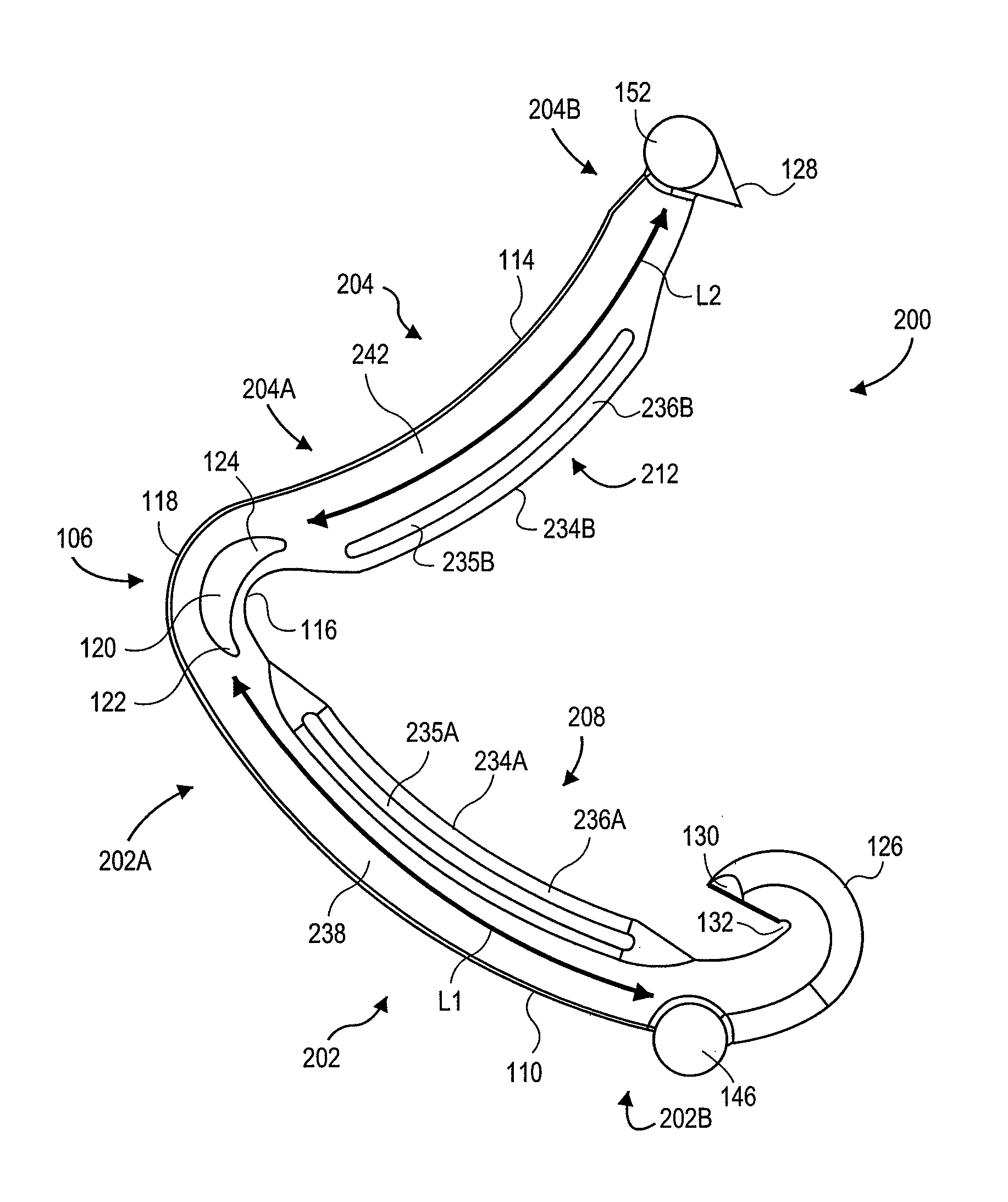 Ligation clip with flexible clamping feature