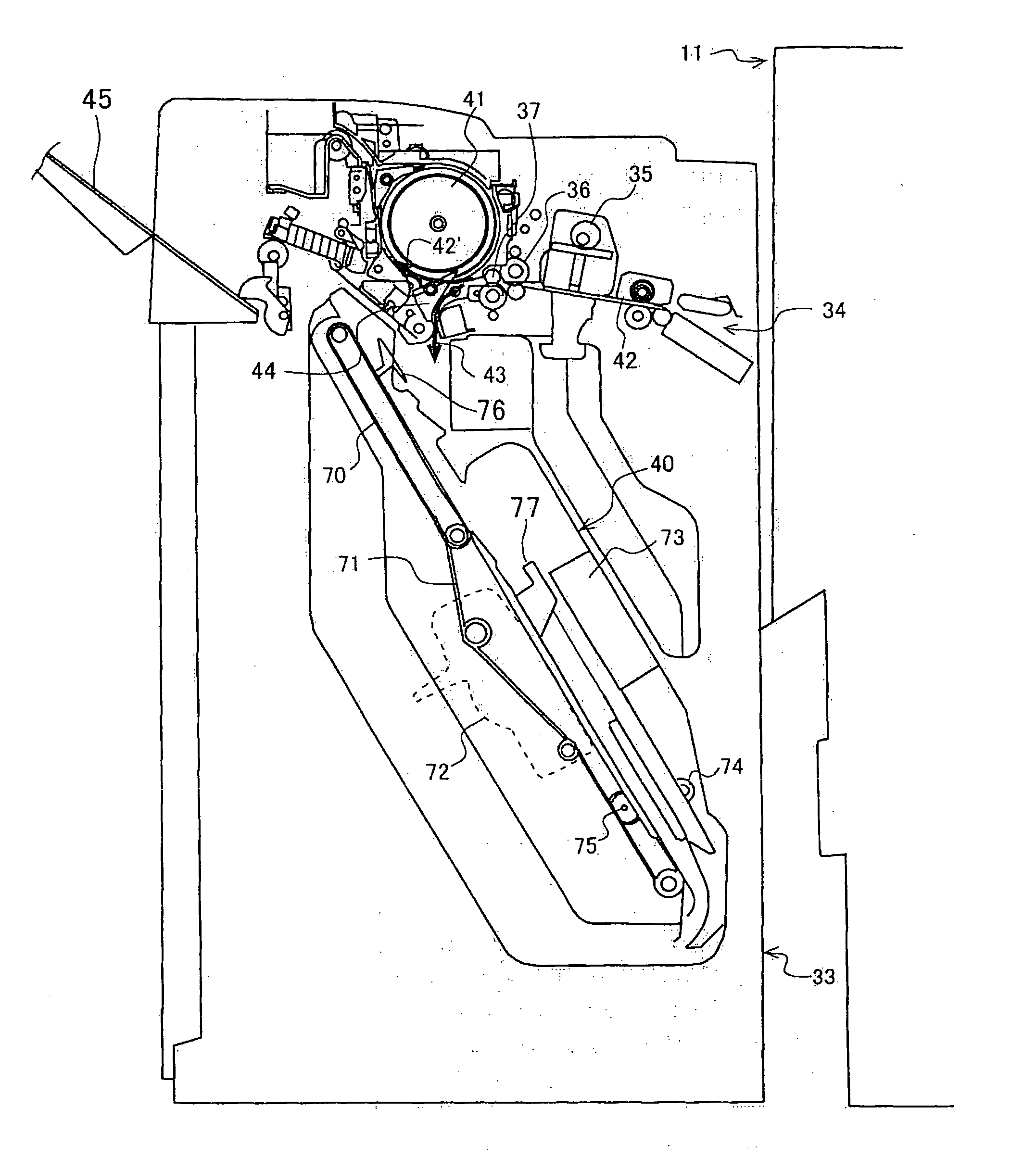 Recording media processing device and image forming device