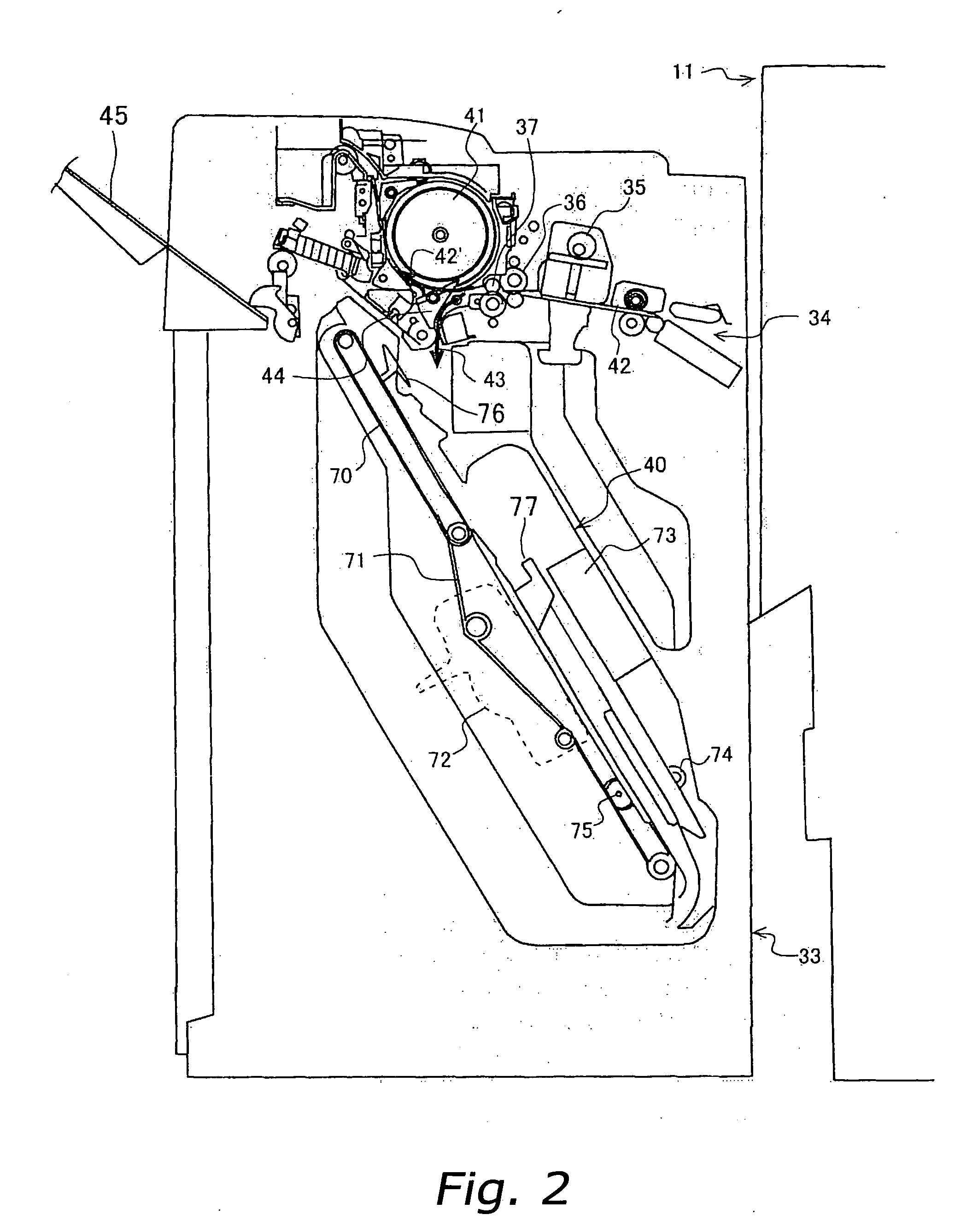 Recording media processing device and image forming device