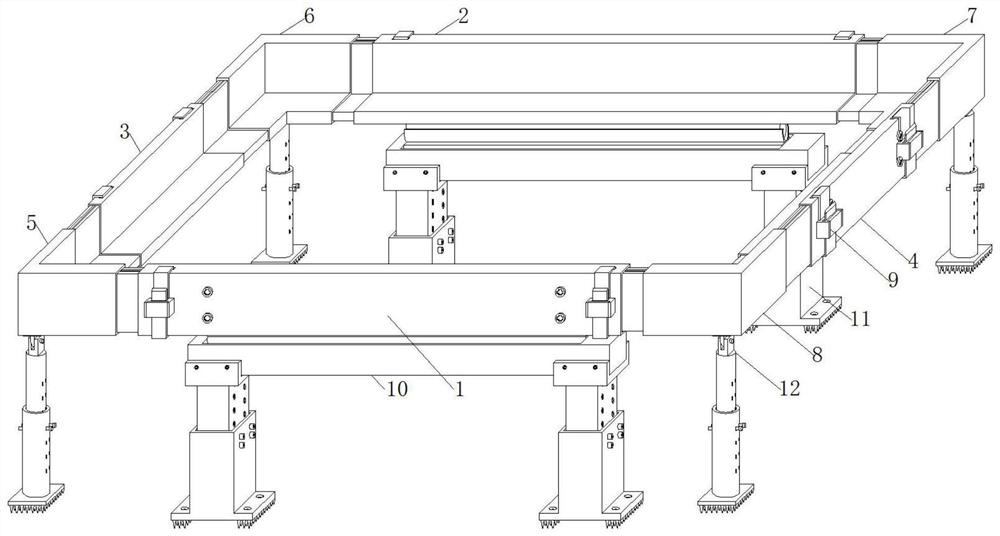 An adjustable photovoltaic mounting frame