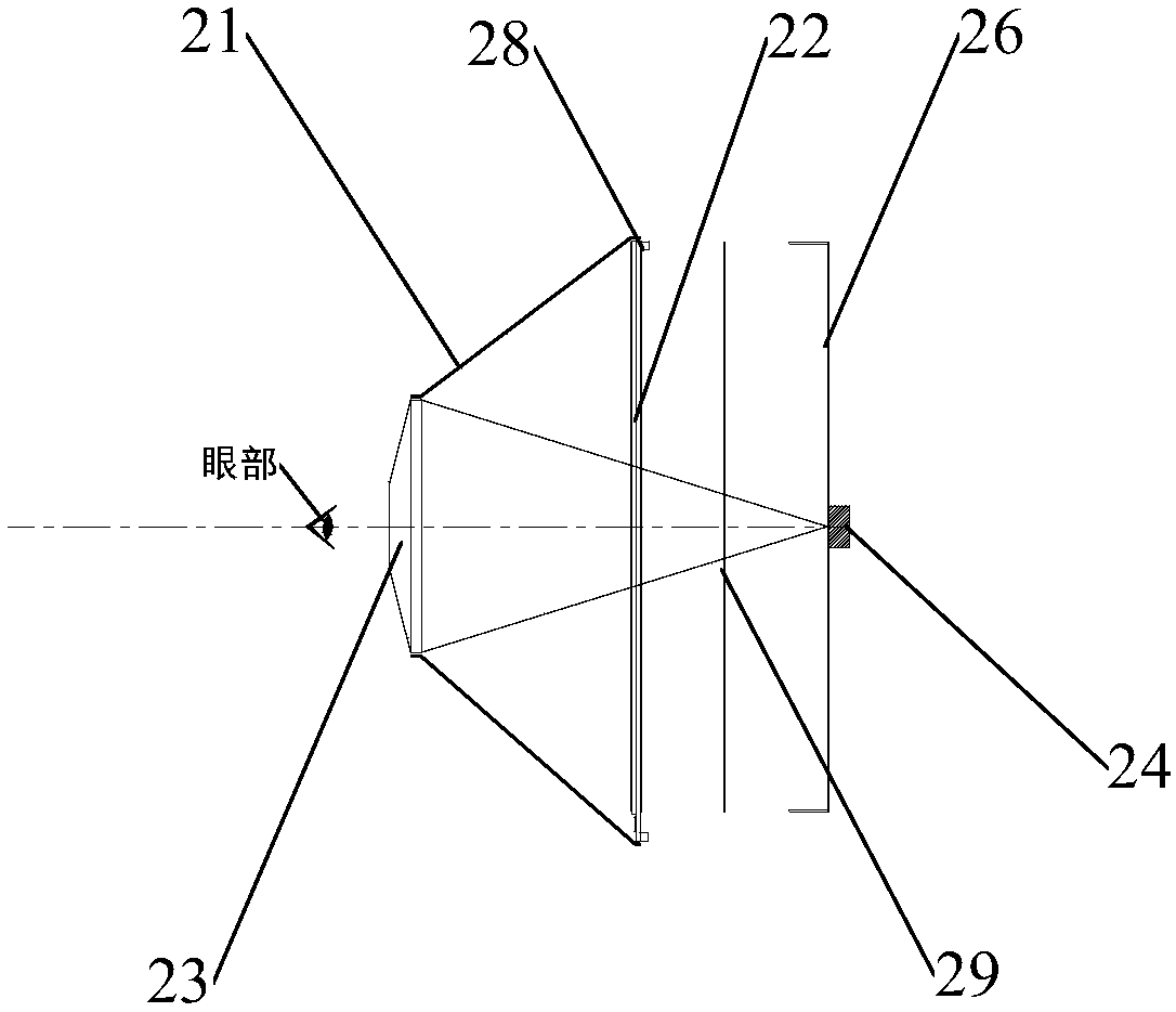 Virtual reality display device and equipment and sight angle calculation method