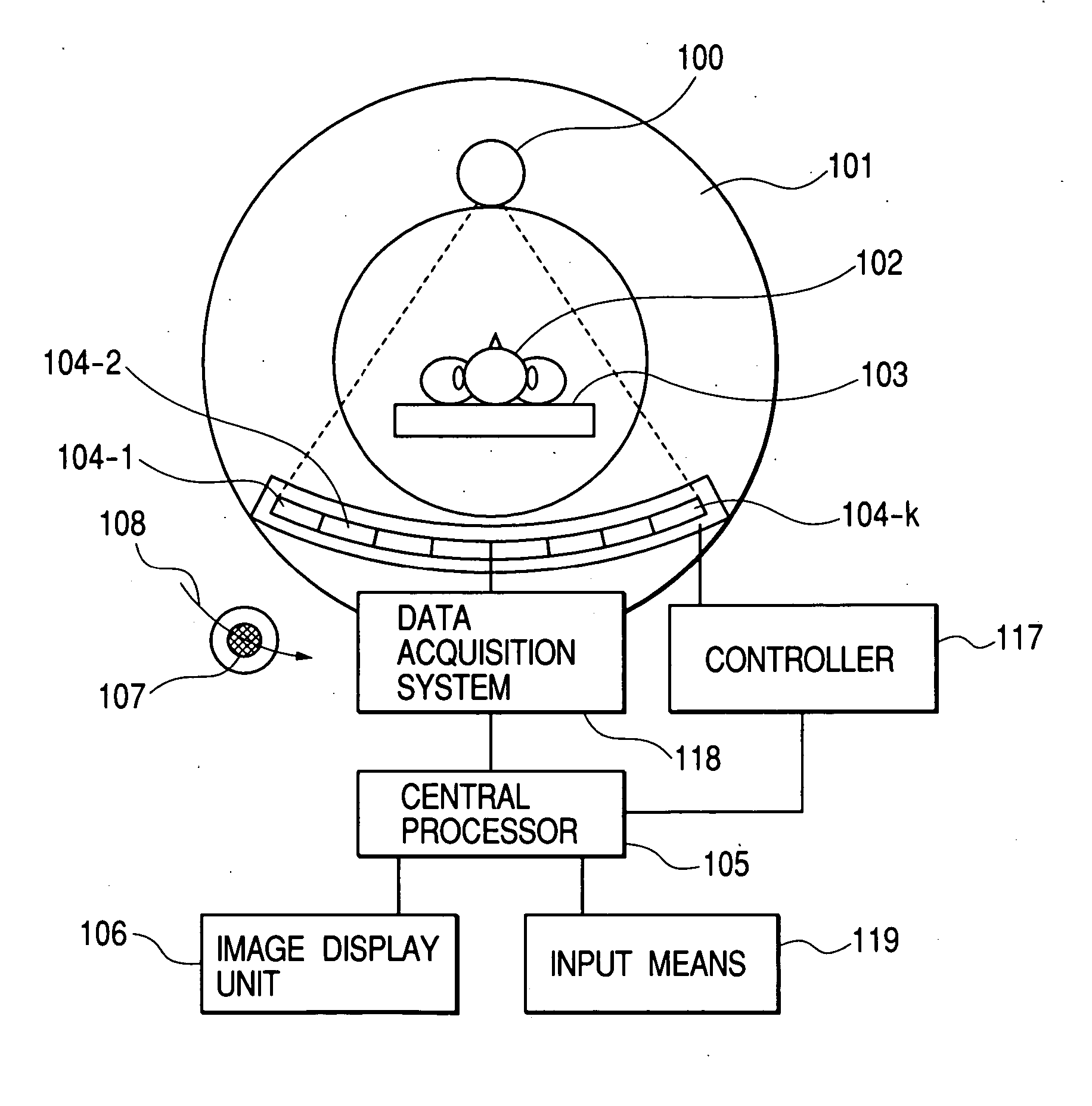 Xray detector having tiled photosensitive modules and Xray system