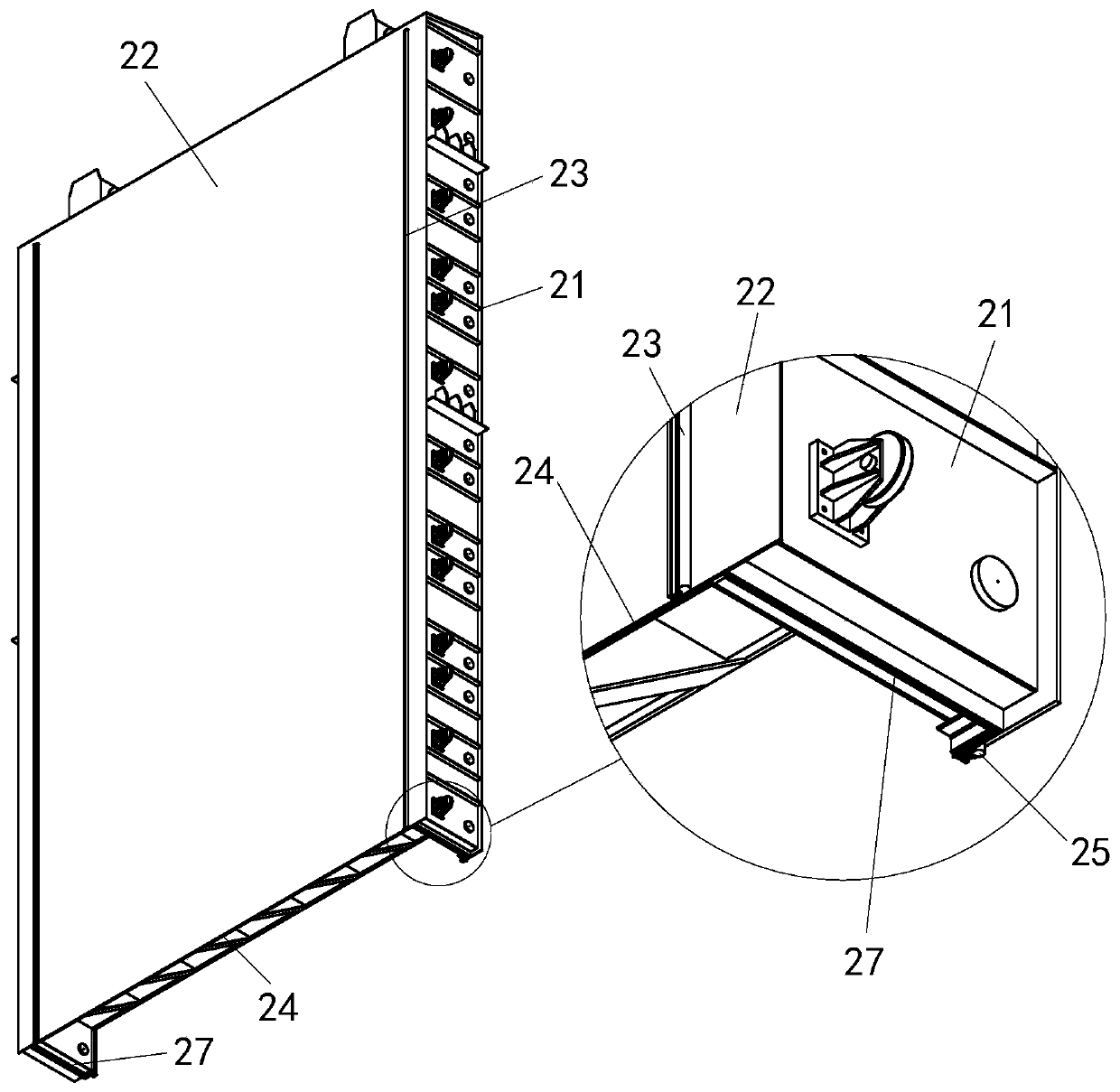 Building method and structure of sea bore preventing emergency gate