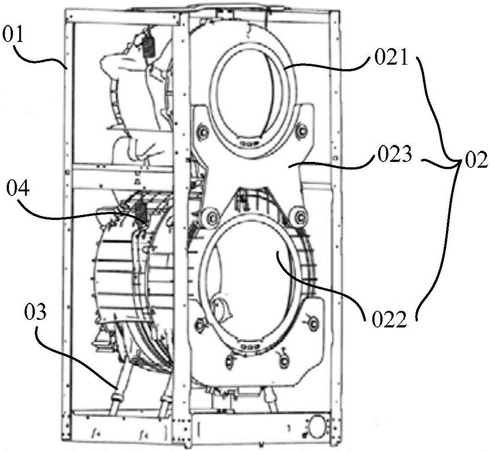 Three-drum washing machine