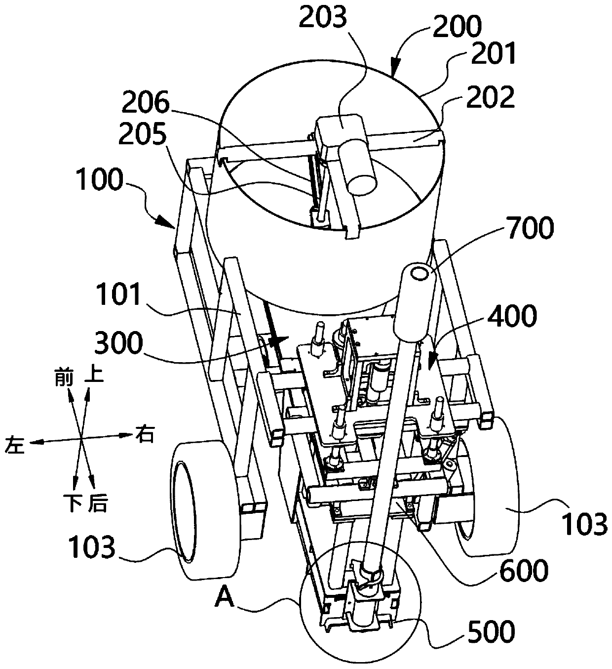 Reference strip generation device and leveling robot