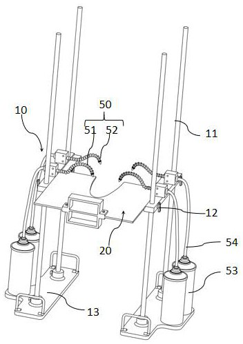 Device and method for measuring ice shape in icing wind tunnel test