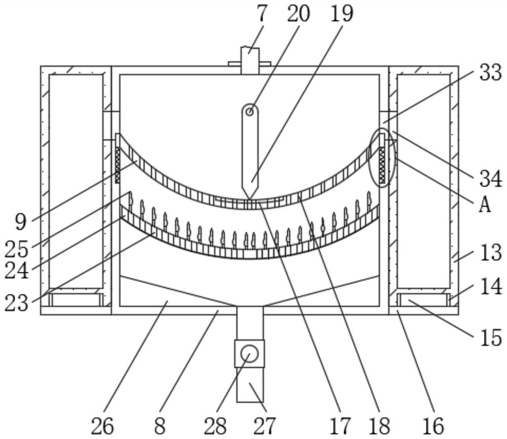 Slag-water anti-blocking device for garbage treatment