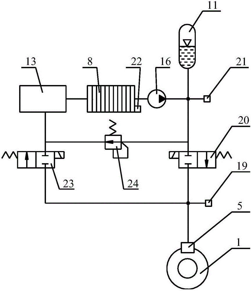 Automobile decoupling distributed brake system electric-hydraulic combined braking execution mechanism