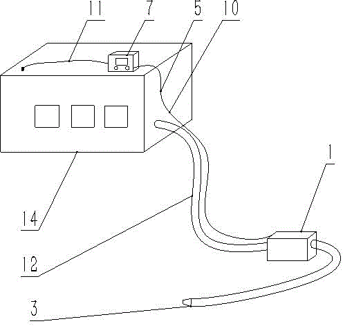 Pneumoperitoneum tube device with real-time displaying and temperature adjusting functions