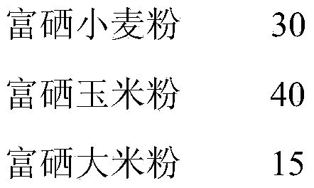 Additive-free instant selenium enrichment coarse grain flour as well as preparation method thereof