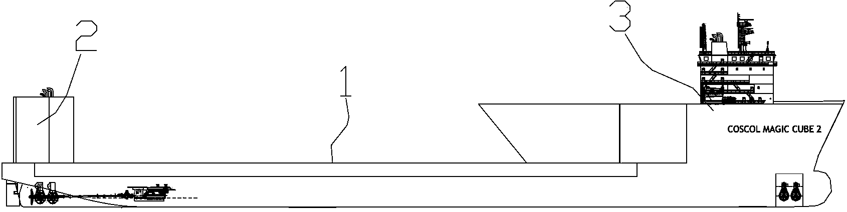 Semi-submersible ships capable of being combined and combined type semi-submersible ship