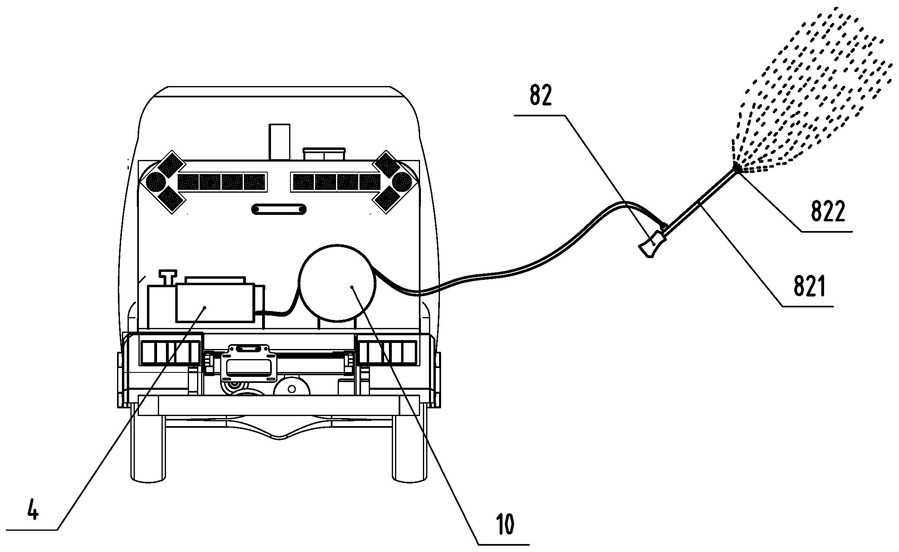 Landscaping comprehensive maintenance vehicle fertilization control system and using method