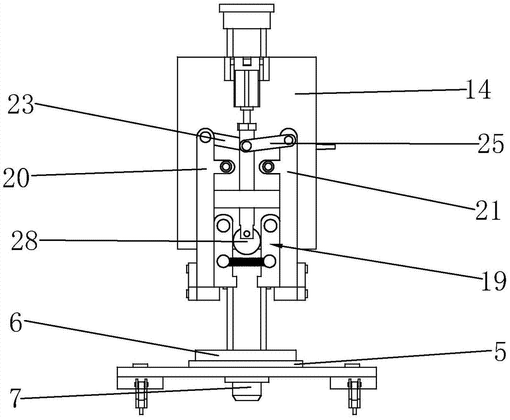 Clamping device applied to mechanical accessory production