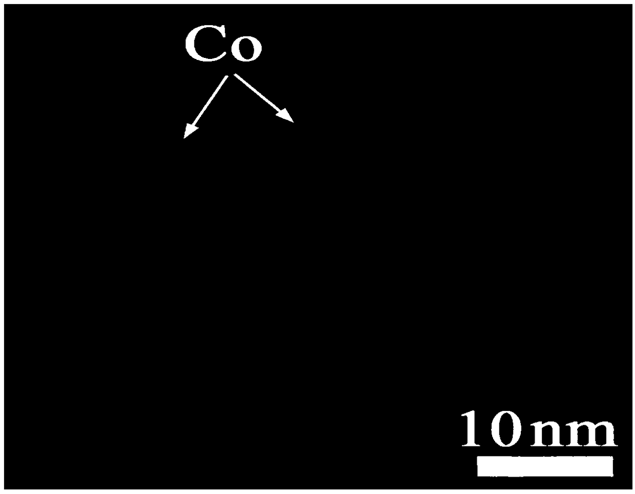 Co nano-point @ BN nanosphere compound and application of Co nano-point @ BN nanosphere compound in wave-absorbing coating layer