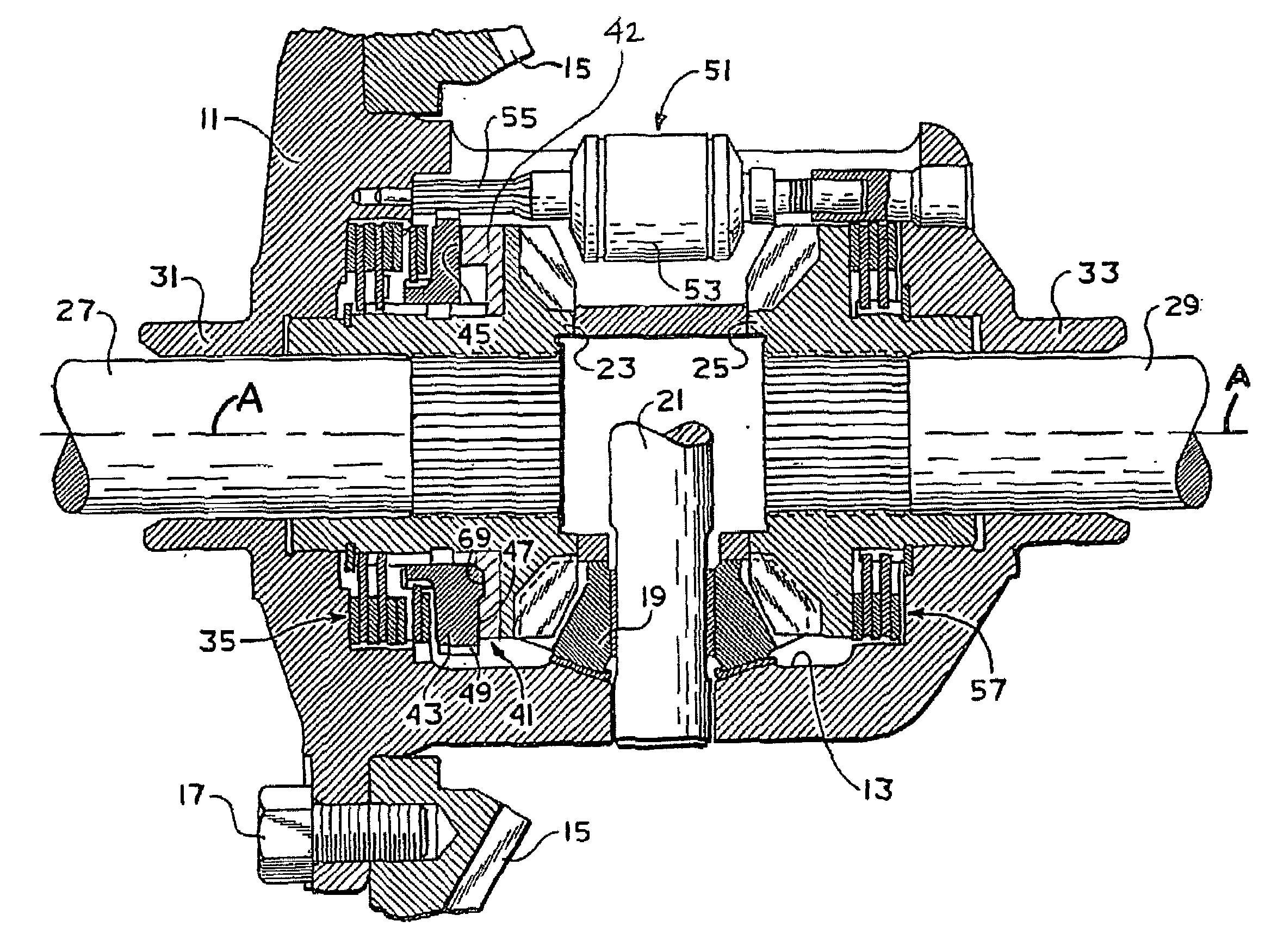 Cam gear for mechanical locking differential