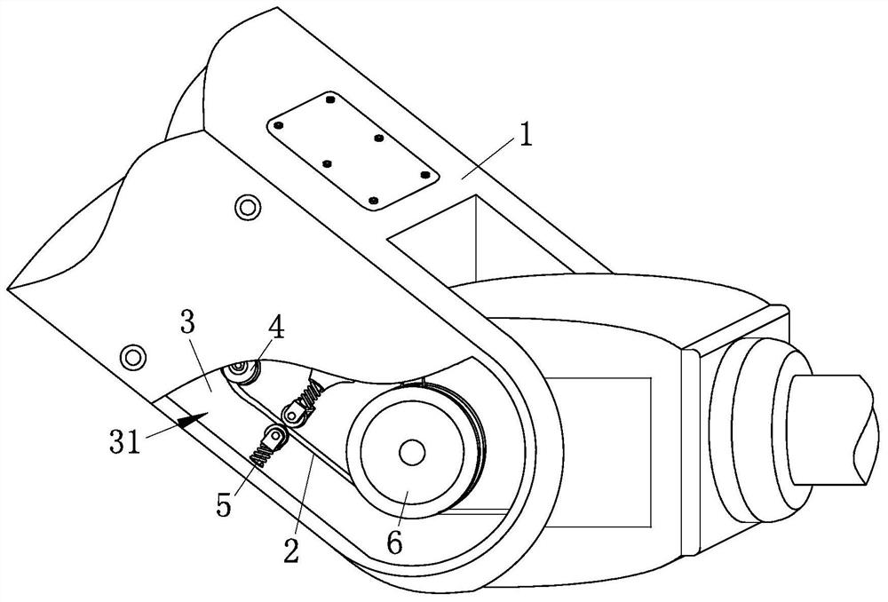 A cable retracting device for a robot using ultra-flexible wear-resistant cables