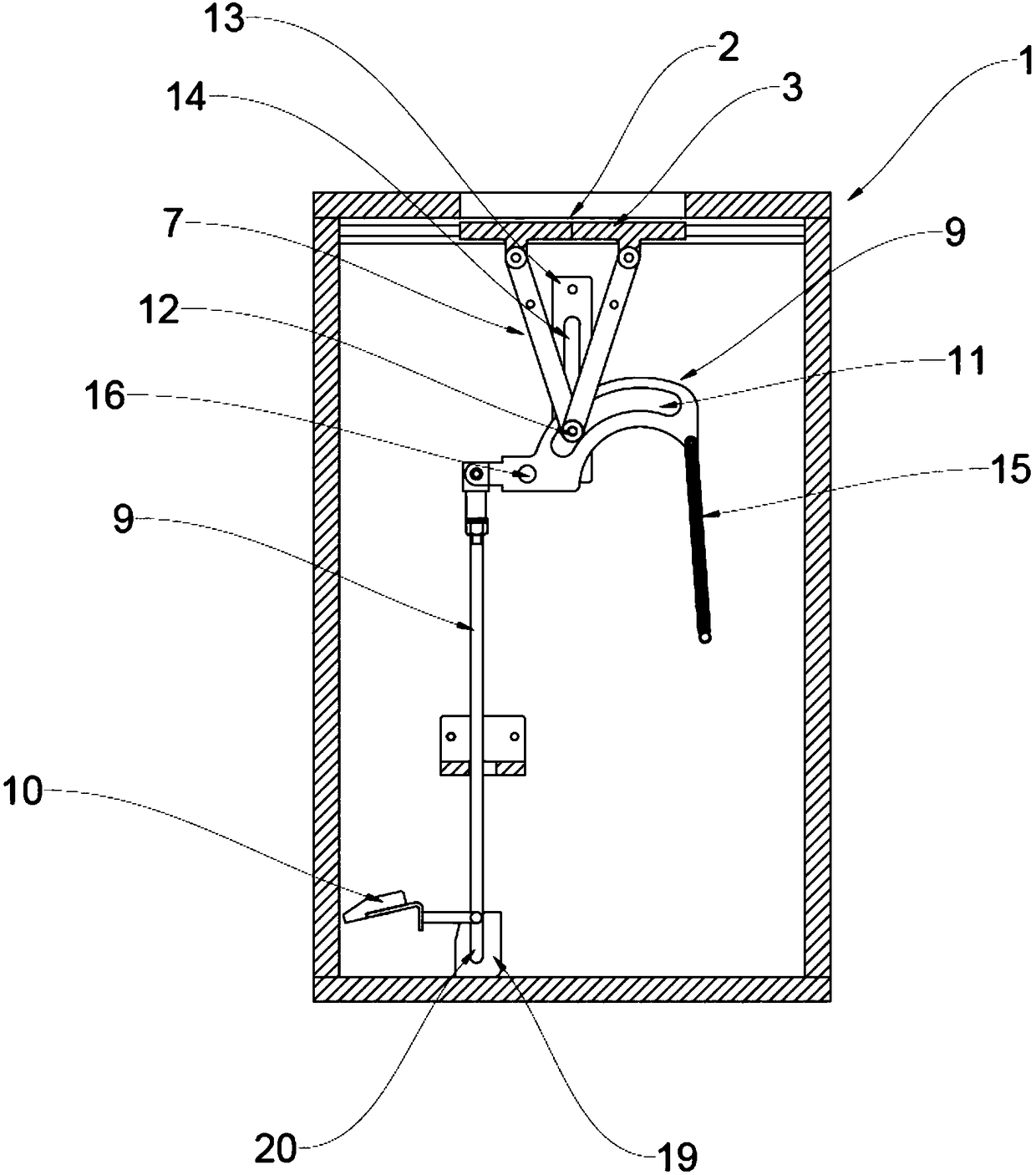 Garbage collection device for bus