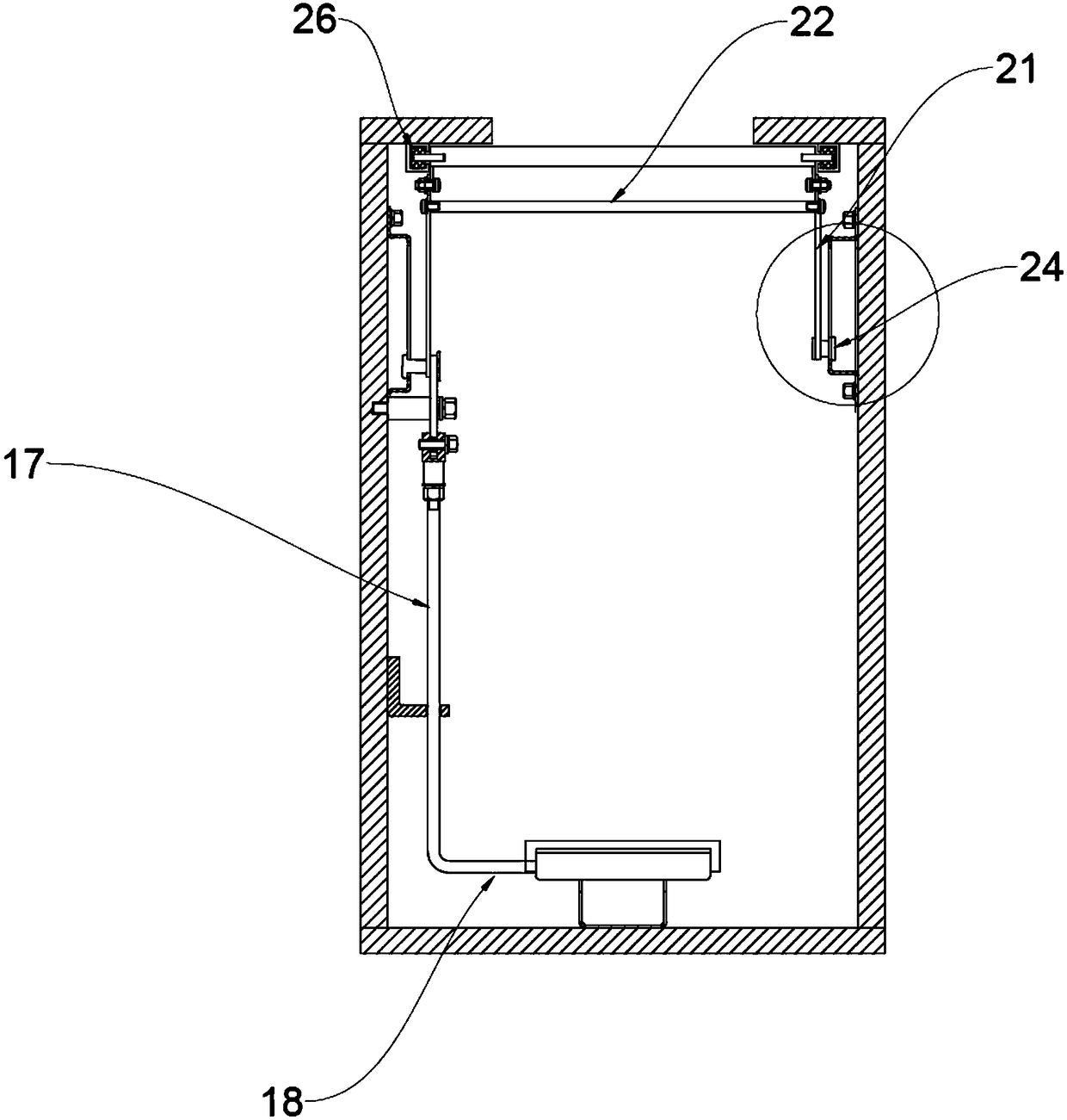 Garbage collection device for bus