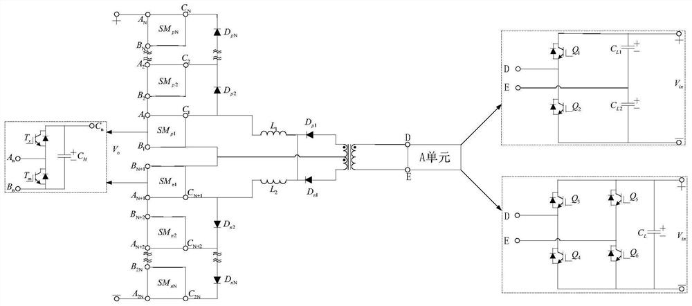 High-voltage pulse modular water treatment power supply and control method thereof