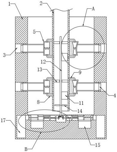 Saline-alkali soil improvement and treatment system and shaft-forming grooving method thereof