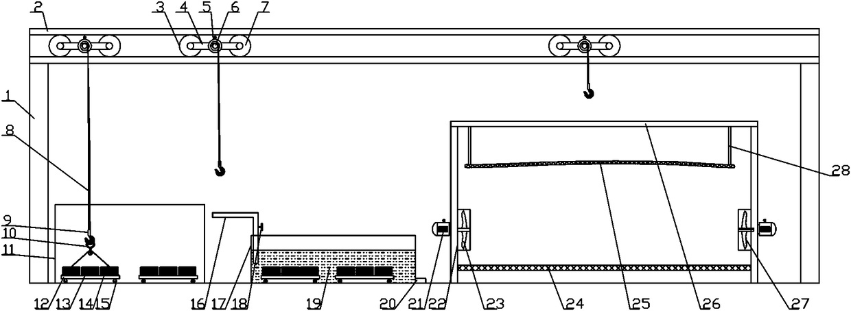 Large-scale overwintering storage system for konjac seedlings