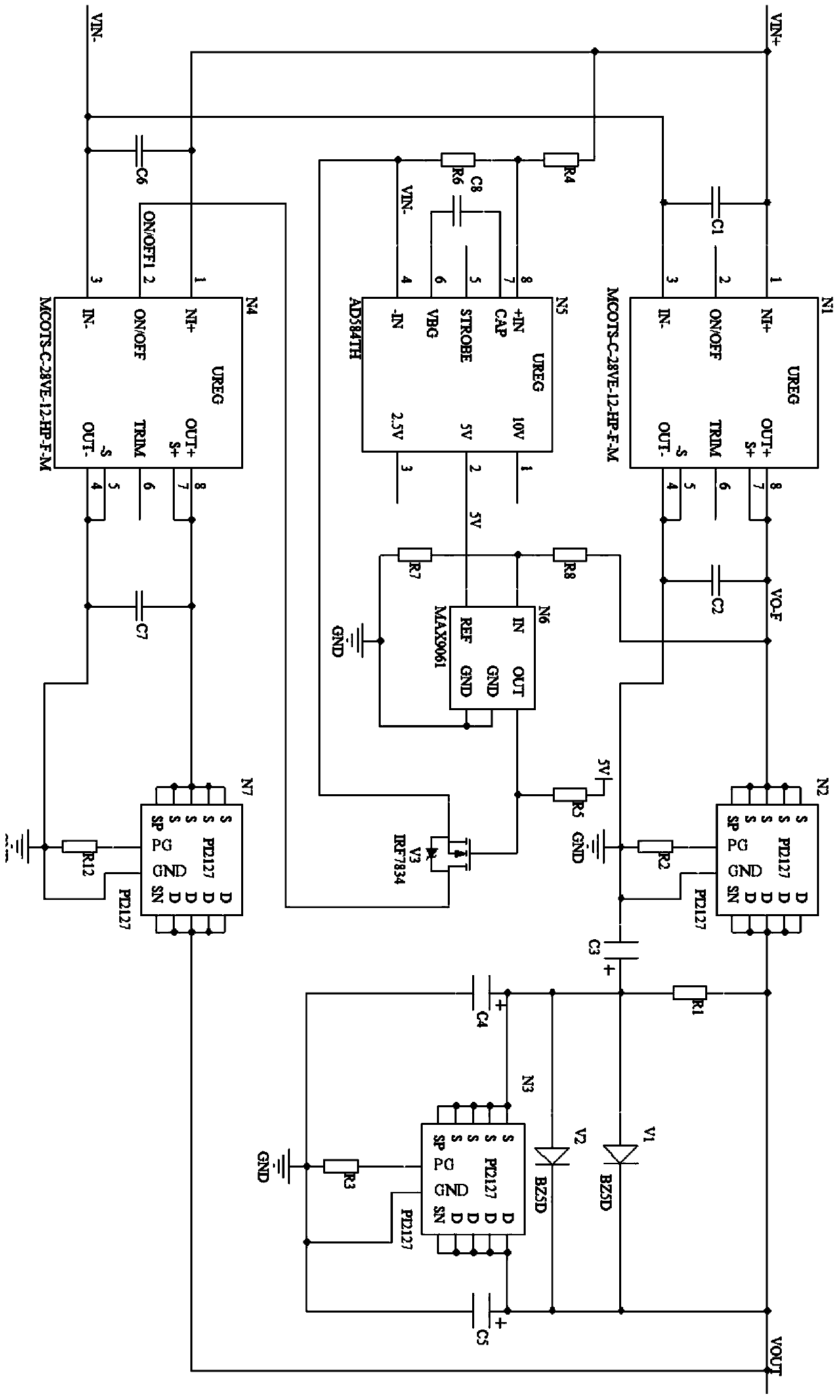 Dual-power bus cold standby power supply architecture and method