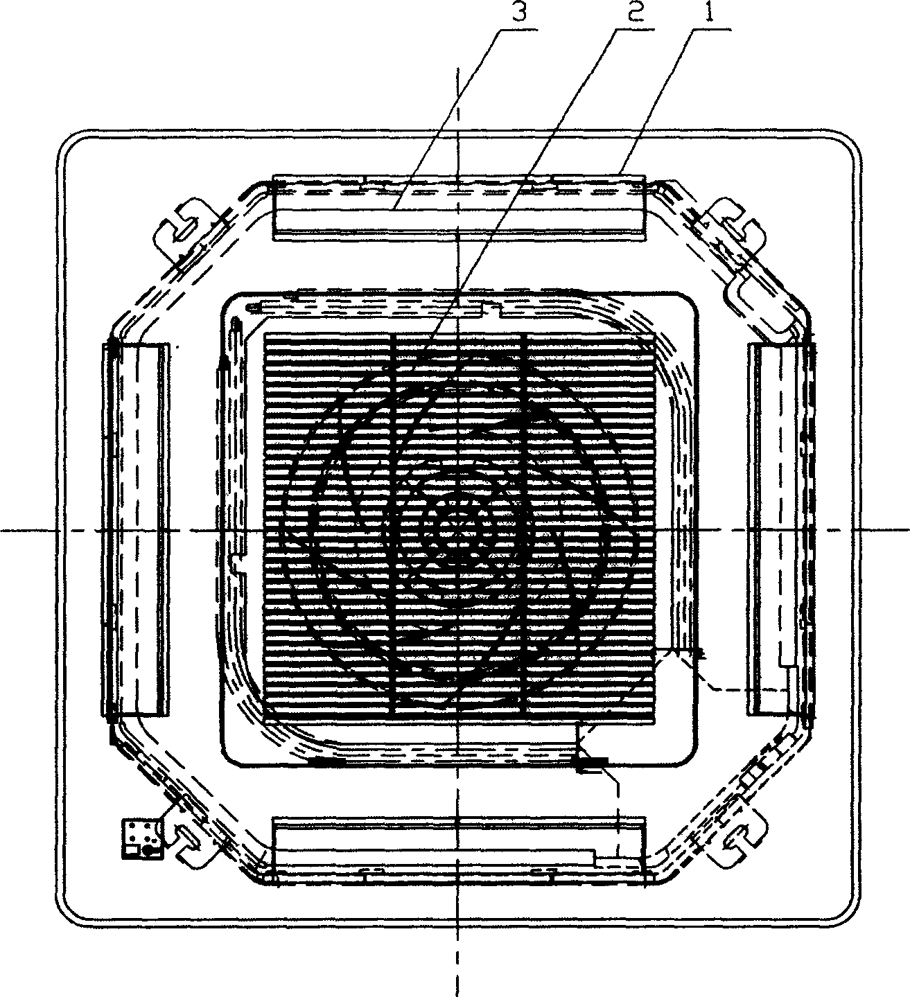 Air exhaust apparatus for indoor unit of ceiling type air-conditioner