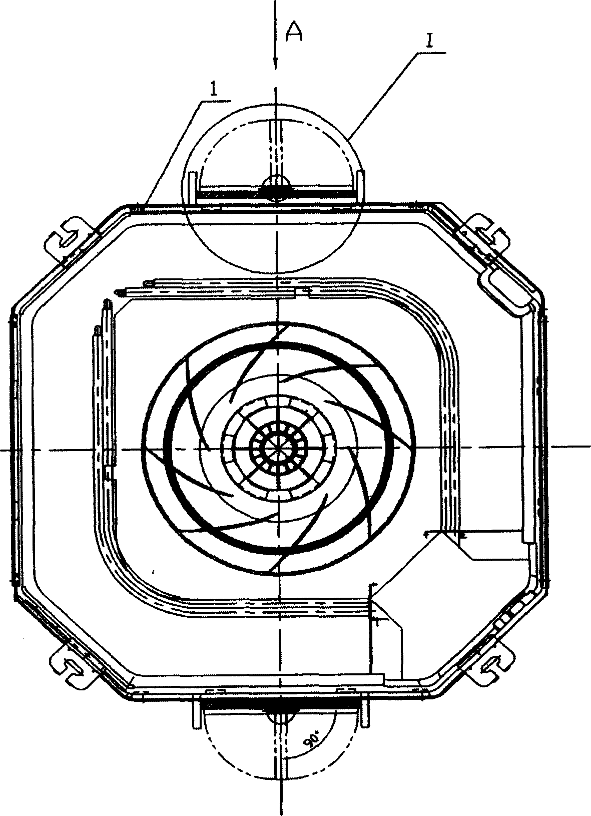 Air exhaust apparatus for indoor unit of ceiling type air-conditioner