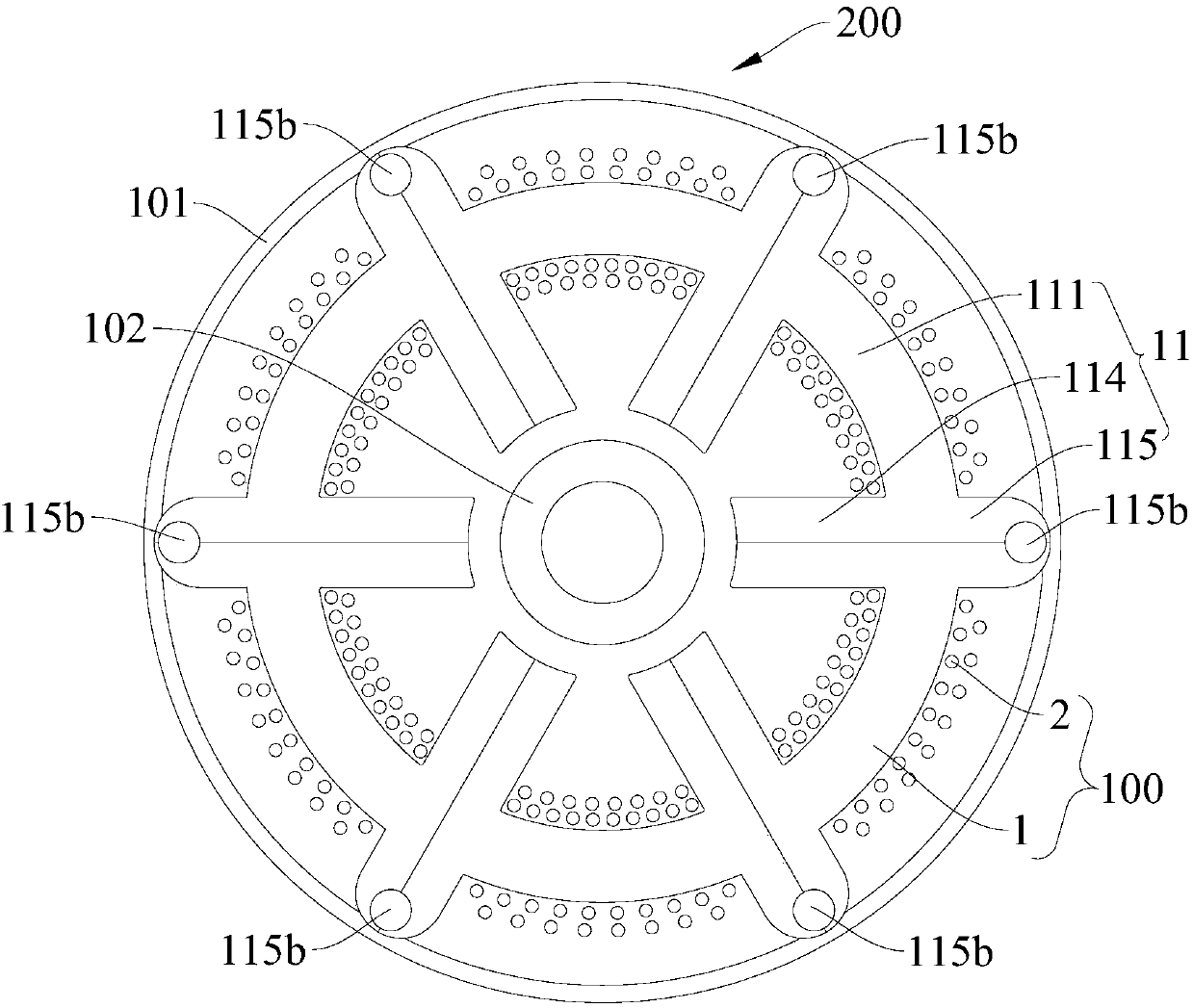 Motor stator and motor with same