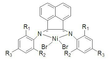 Alpha-diimine nickel (II) olefin polymerization catalyst as well as preparation method and application thereof