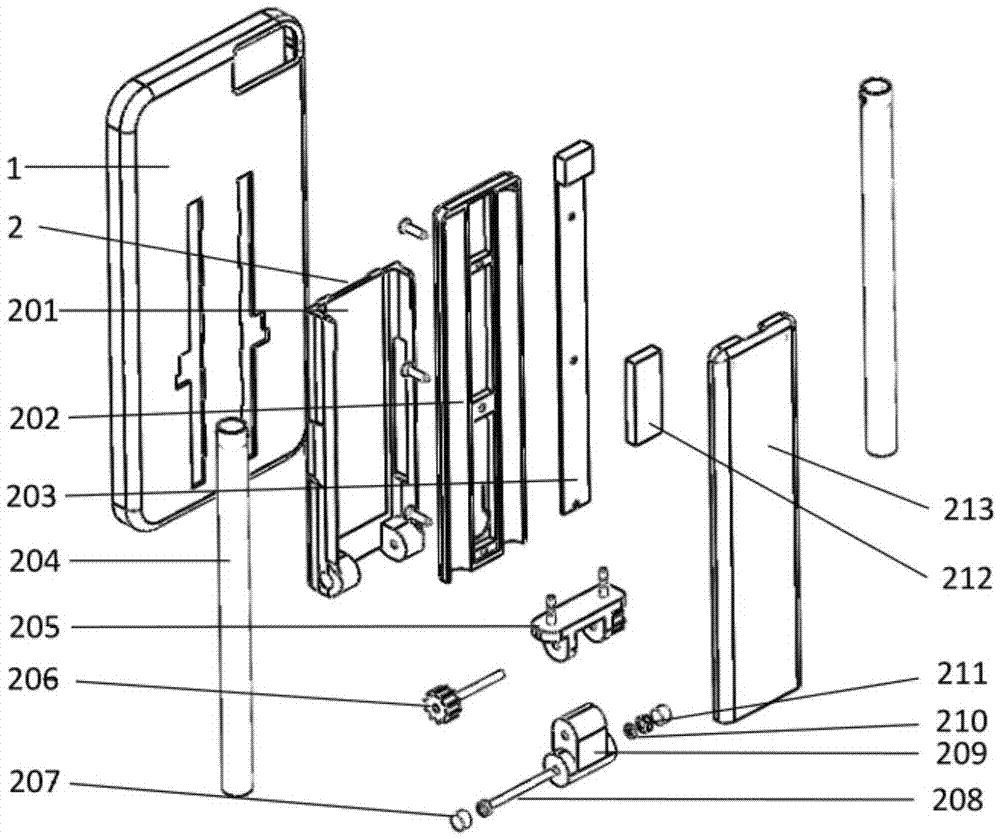 Mobile phone casing having detachable selfie stick