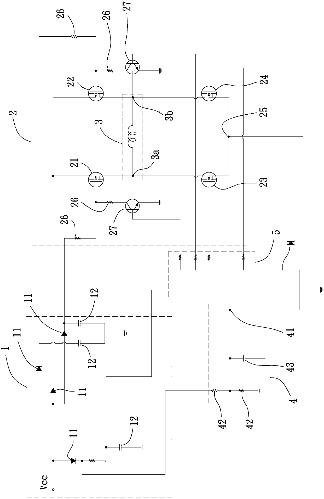 Motor power-off brake system and method