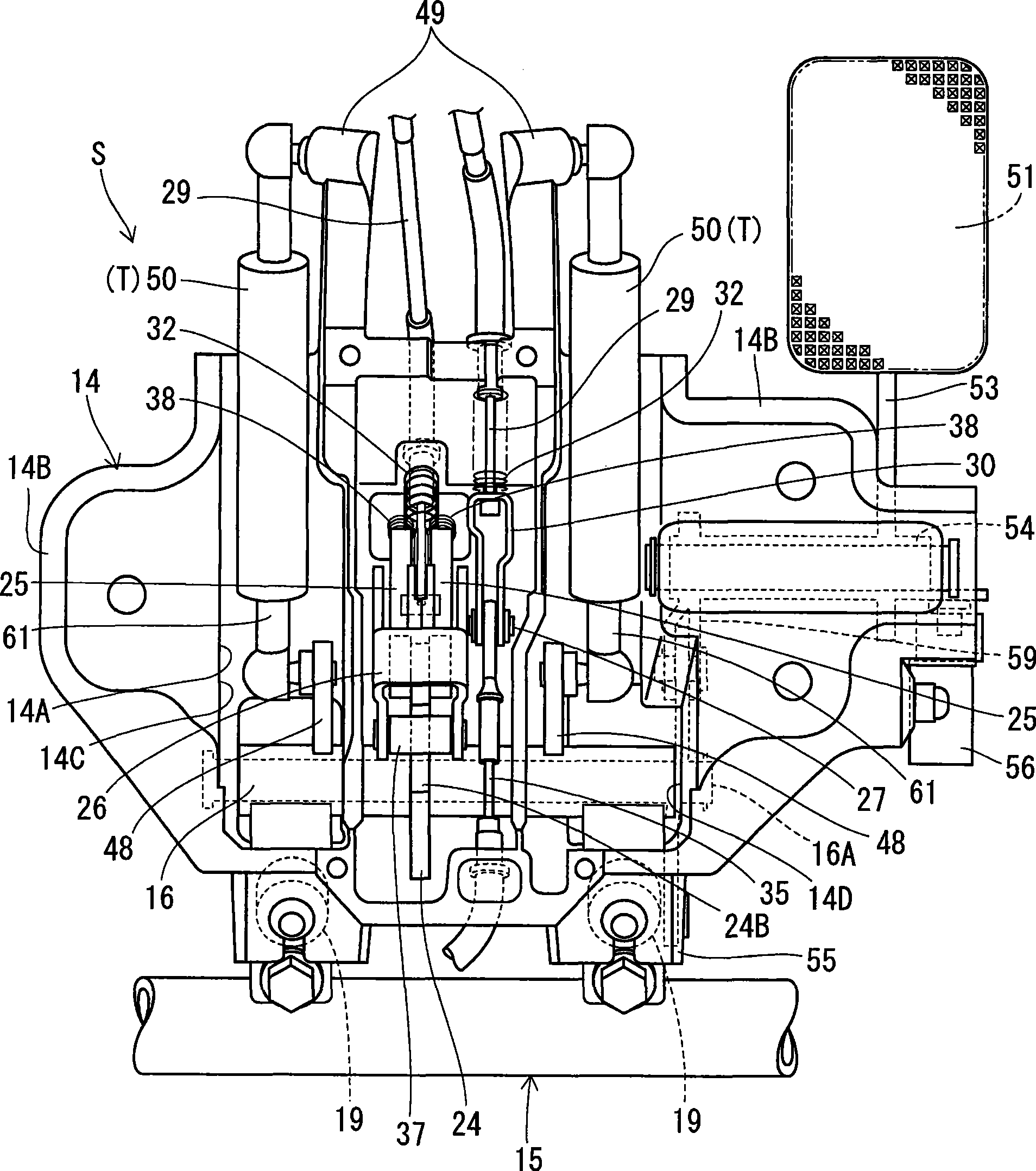 Support device for two-wheel motocycle