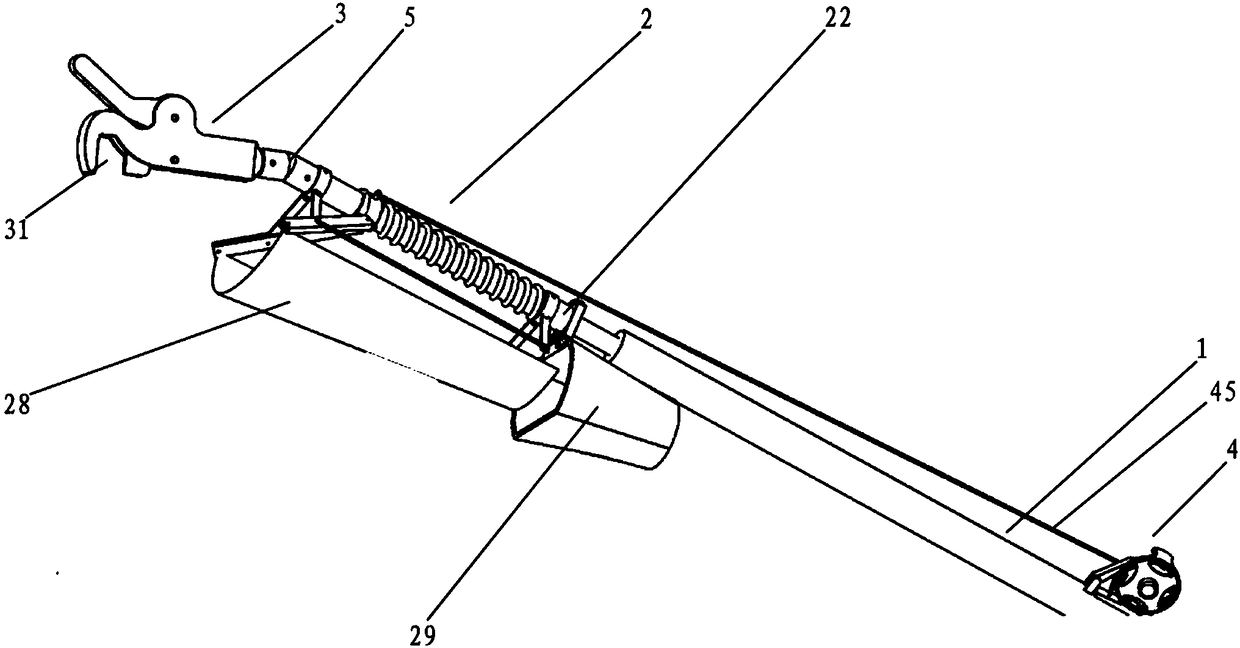 Handheld fruit picker provided with long telescopic rod