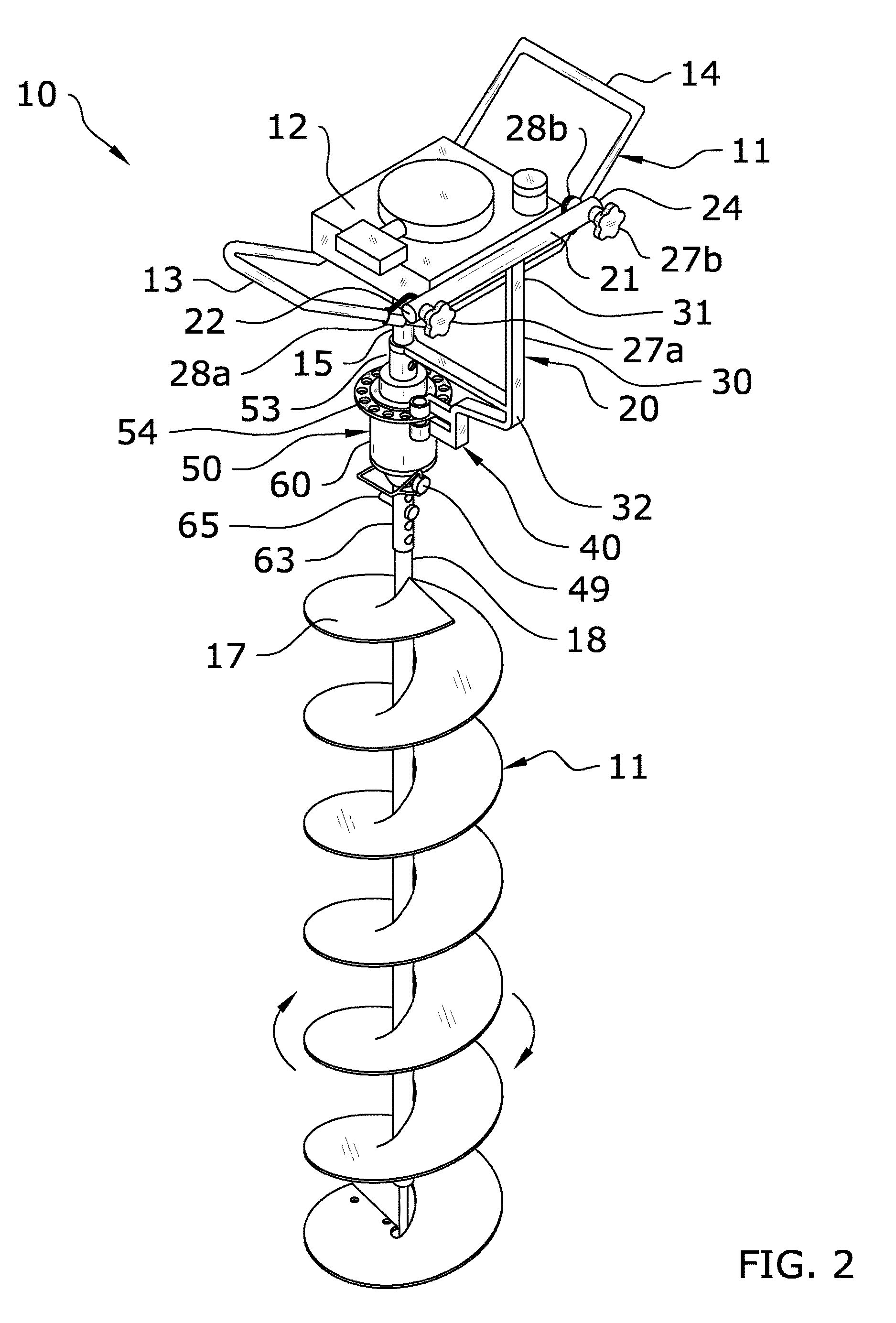 Ice auger reversal attachment