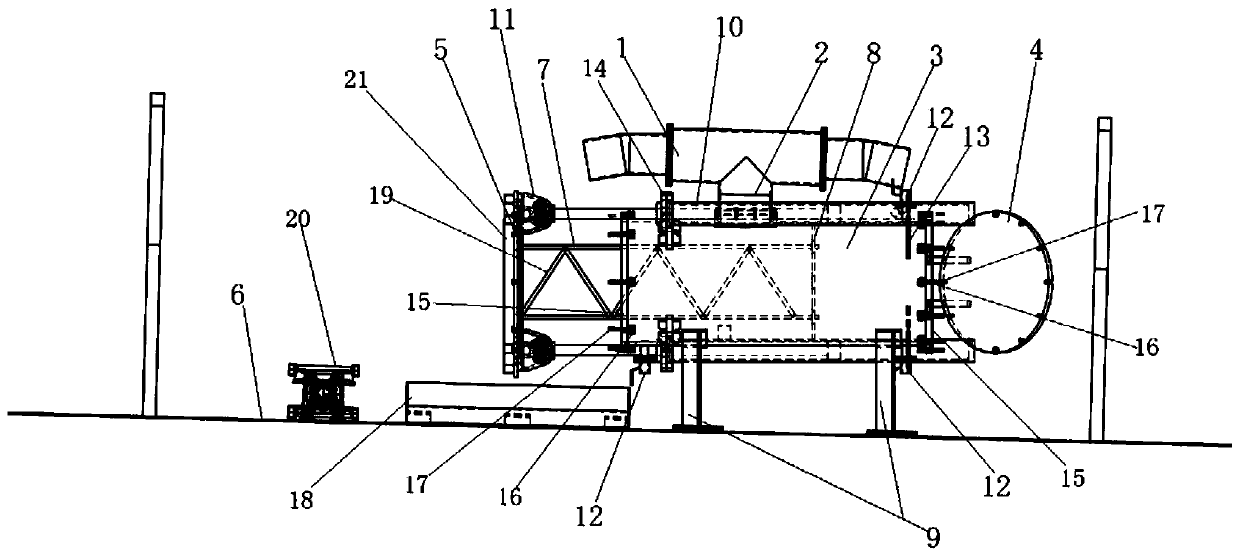 Slag stone quick cleaning device for slurry shield machine