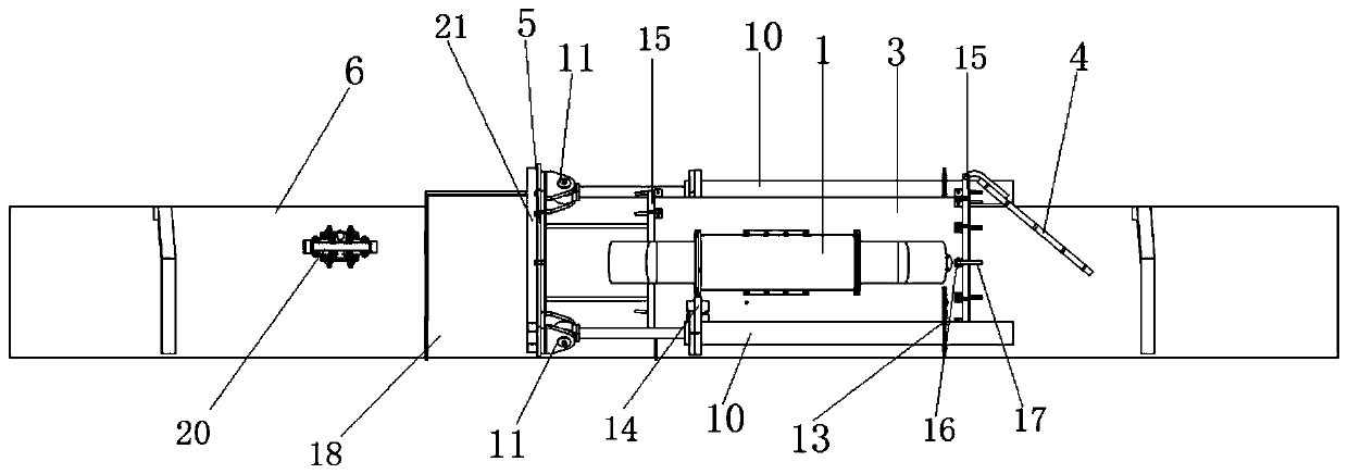 Slag stone quick cleaning device for slurry shield machine