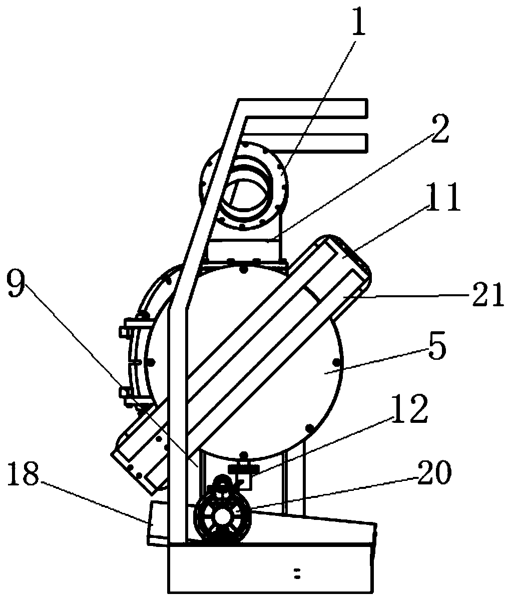 Slag stone quick cleaning device for slurry shield machine