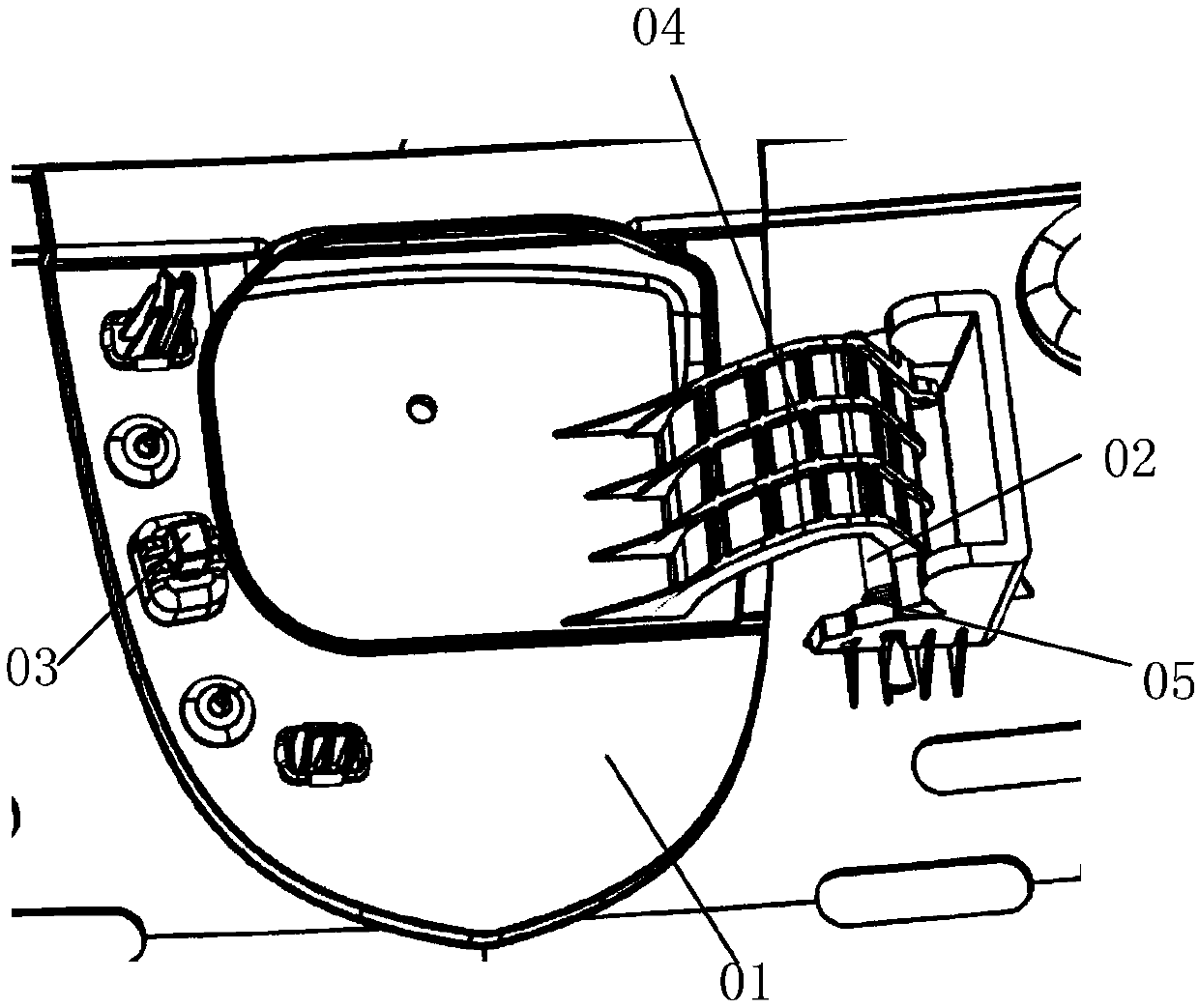 Locking assembly used for opening and closing charging port cover