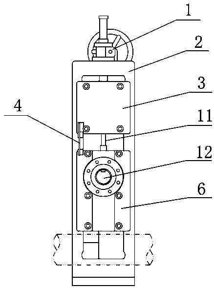 Welding pipe exterior burr automatic cutting-off machine