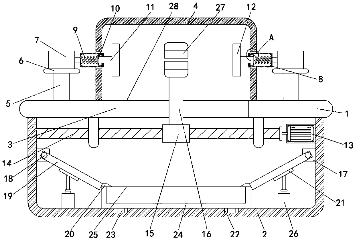 Grinding device capable of automatically removing burrs and conveniently collecting waste materials