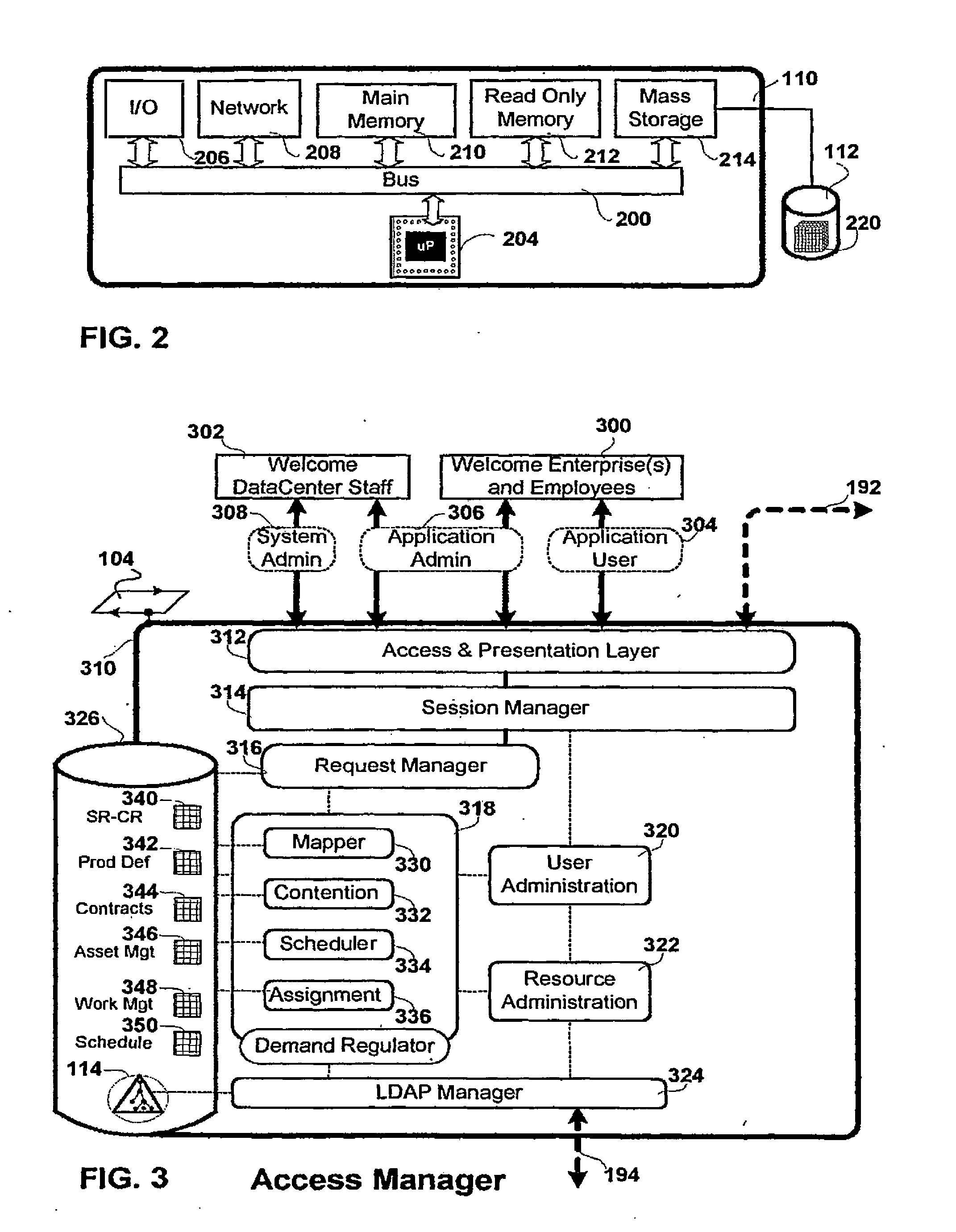 Access management for  controlling access to computer resources