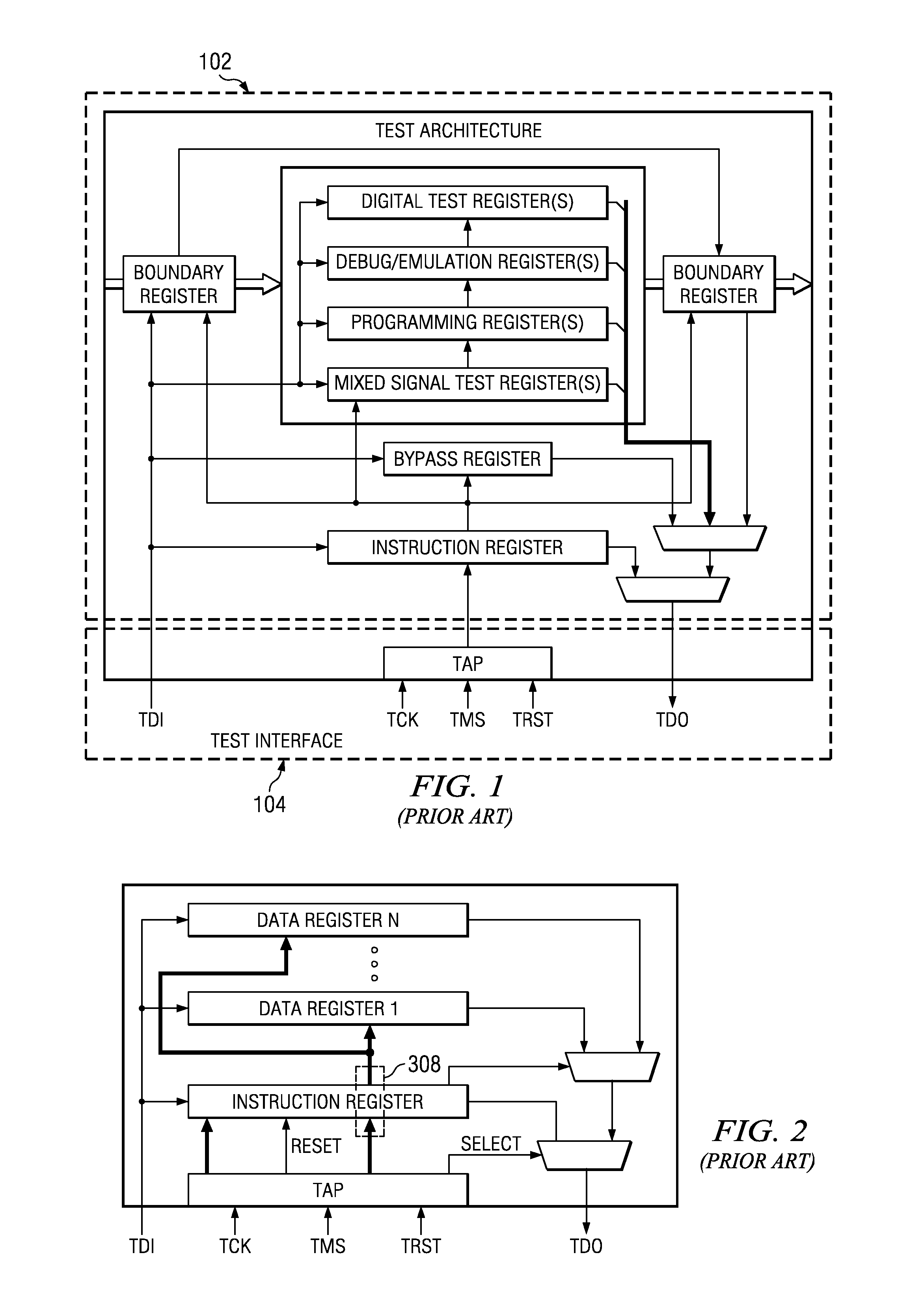 IEEE 1149.1 and p1500 test interfaces combined circuits and processes