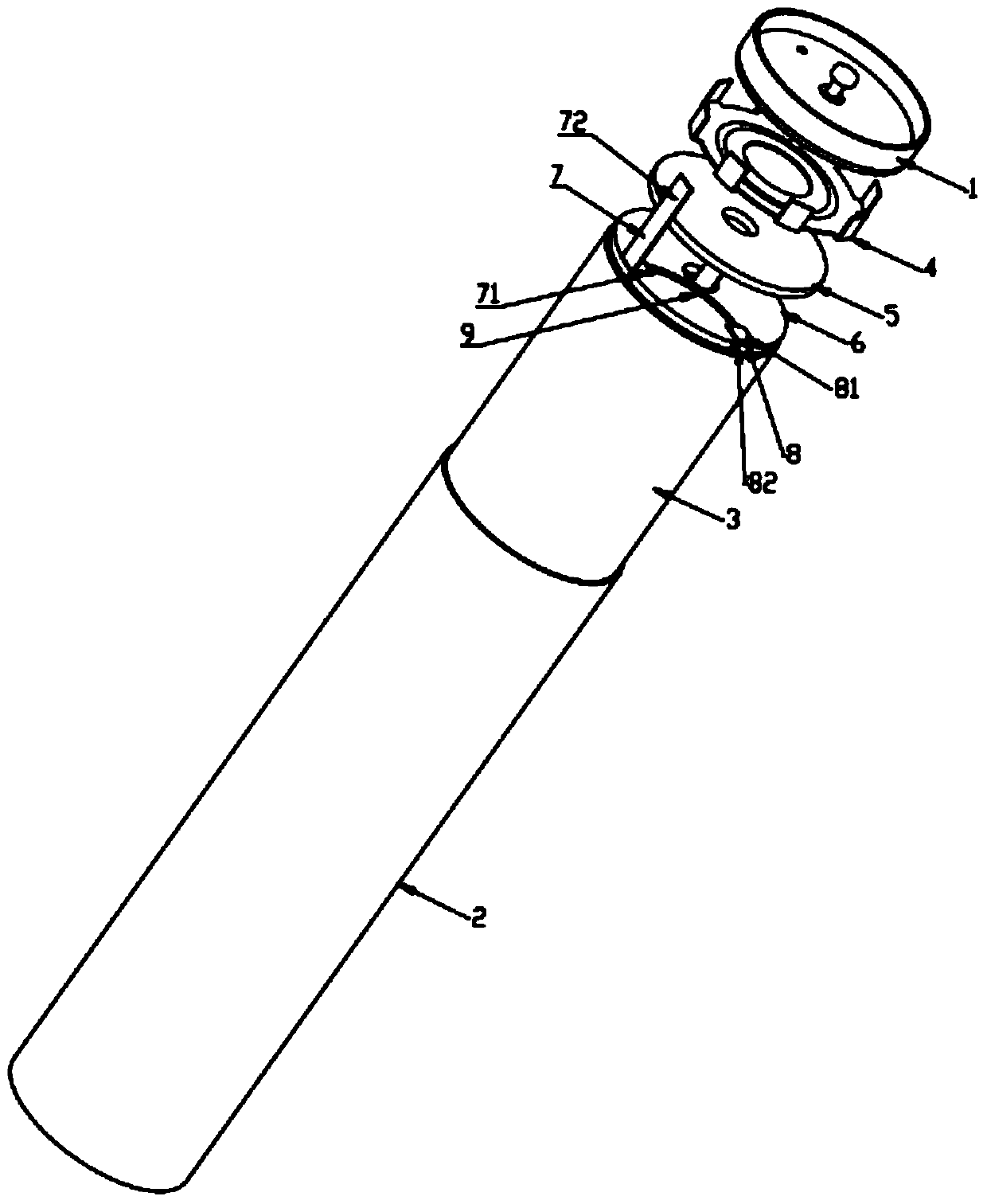 Internally-arranged protection device type lithium battery