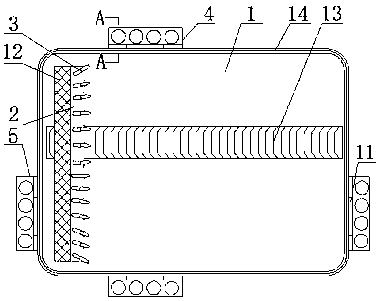 Automatic washing device for glass curtain wall