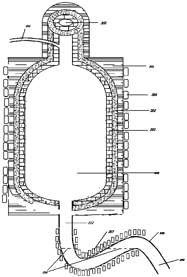 High temperature melt discharge pipe and smelting furnace with same